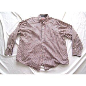 Men's Izod Plaid Button Up Long Sleeve Shirt Sz XL (MT308)
